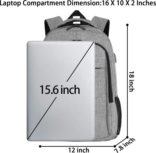 MaberLondon® Laptop Rugzak 13″-15,6″ - Waterbestendig, Anti-5