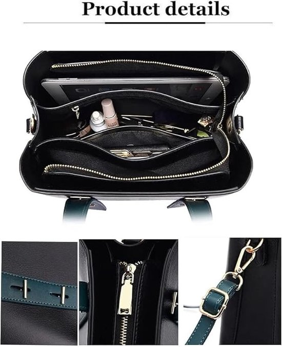 Stijlvolle Designer Schoudertas voor Dames - Luxe (blauwe band)-3