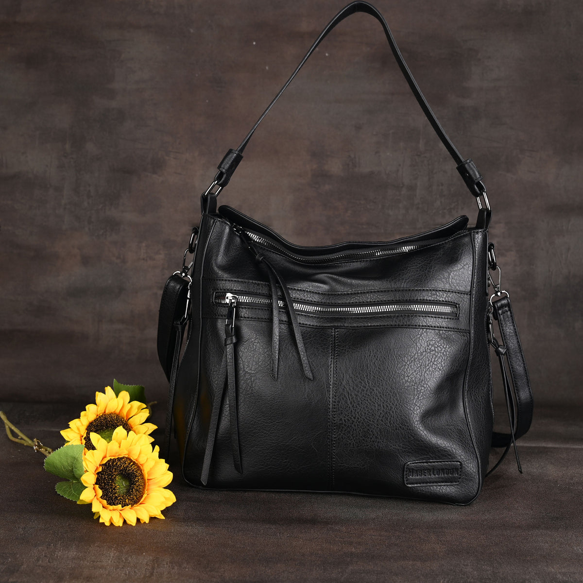 Soft Hobo Shoulder Bag with Matching Pouch - Bestseller