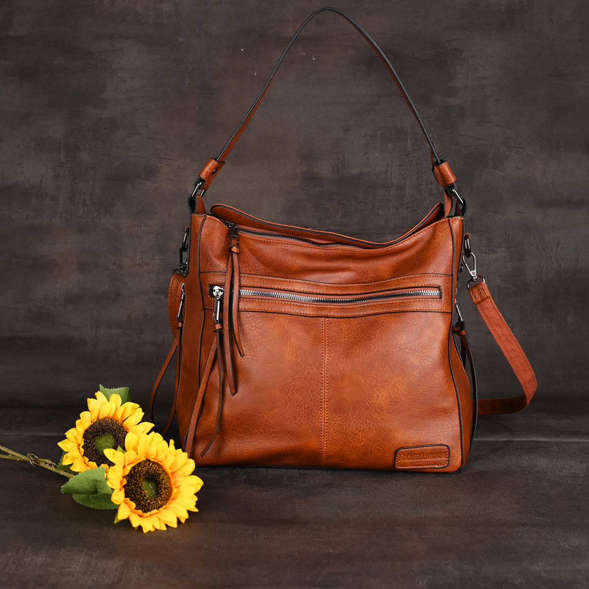 Soft Hobo Shoulder Bag with Matching Pouch - Bestseller