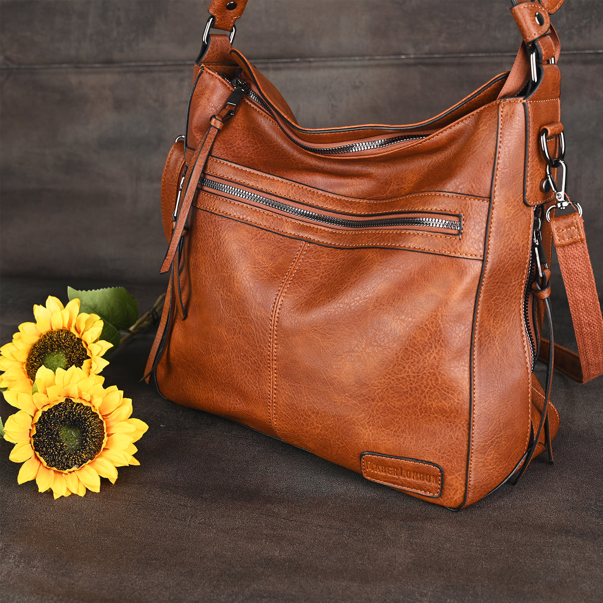 Soft Hobo Shoulder Bag with Matching Pouch - Bestseller