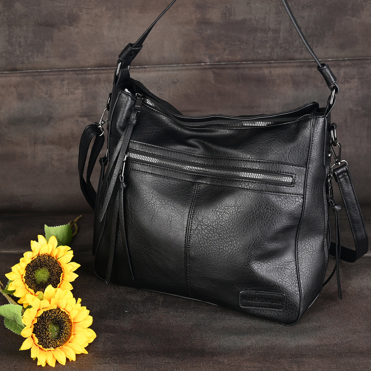 Soft Hobo Shoulder Bag with Matching Pouch - Bestseller