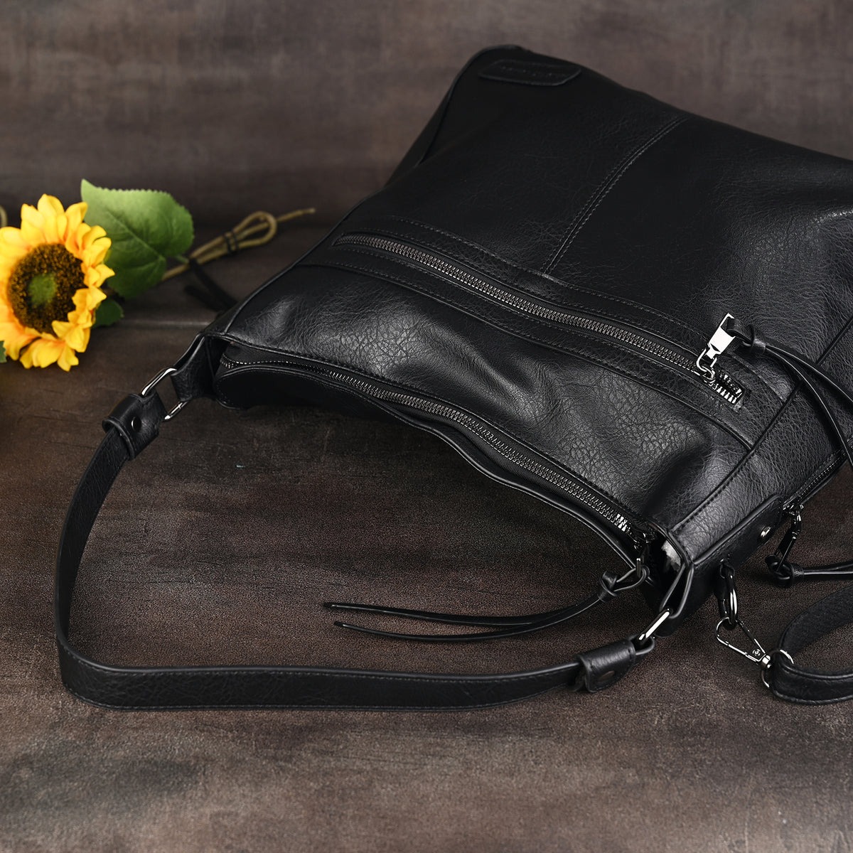Soft Hobo Shoulder Bag with Matching Pouch - Bestseller